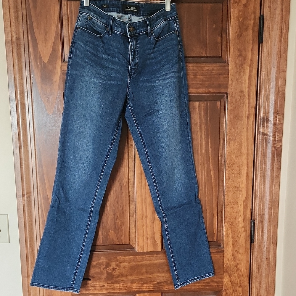 Talbots Women's Flawless 5 Pocket Straight Leg Curvy Blue Jeans
